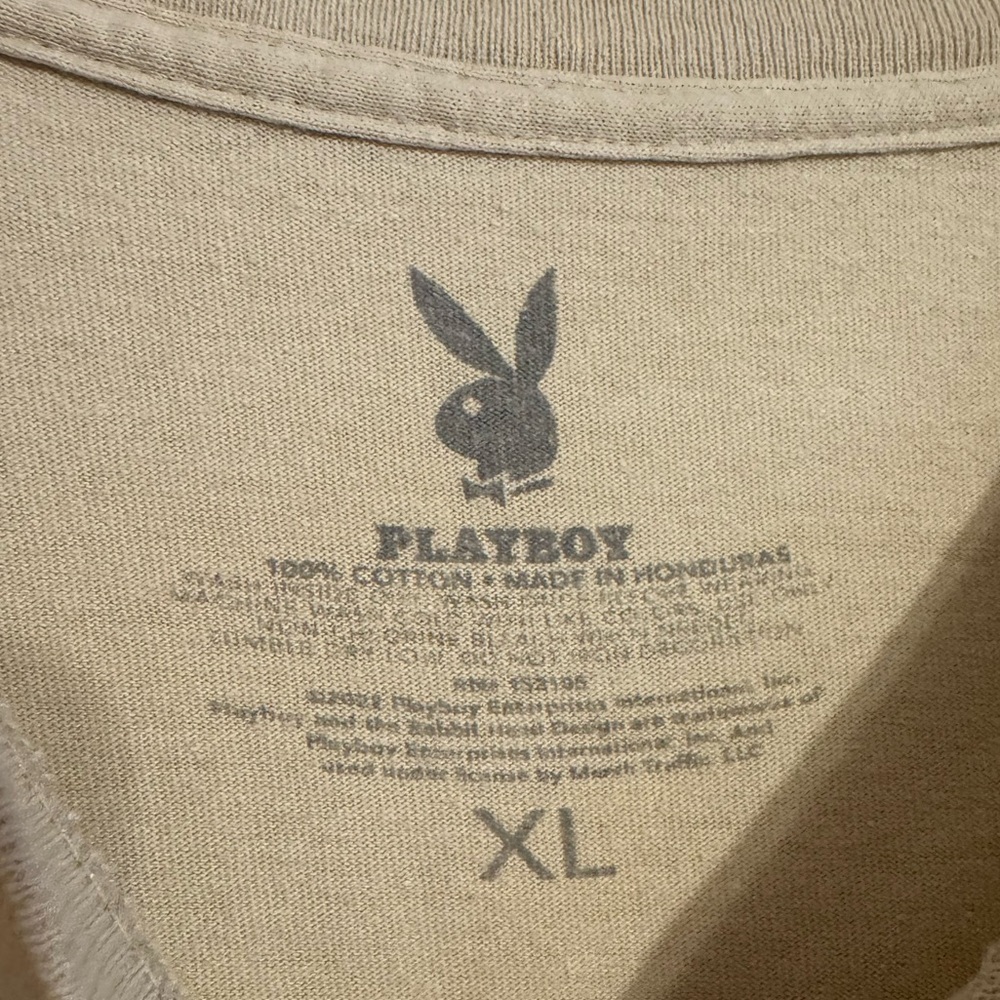 Playboy Tan Graphic T-Shirt - Picture 3 of 3